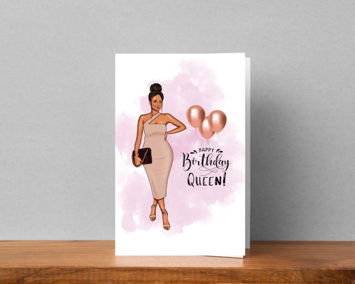 Happy Birthday Queen. Ethnic Birthday Cards, Black Greeting Cards