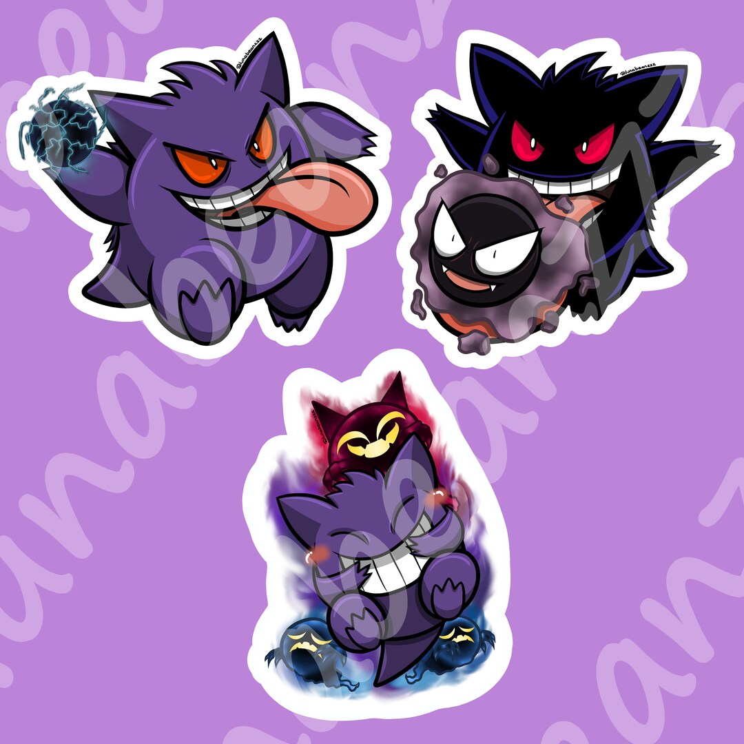 Cute Pokemon Stickers, Vinyl Decal, Pokemon Sticker Pack, Glossy Finish