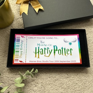 Harry Potter Studio Tour, personalisierte Luxus Folie Andenken, Geburtstag oder Weihnachtsüberraschungsgeschenk, Hogwarts Express, Schnee, Magie
