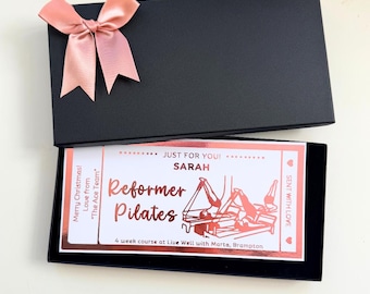 "Reformer Pilates Personalisierte Folie, Gutschein als ""Überraschung"" Geschenk."