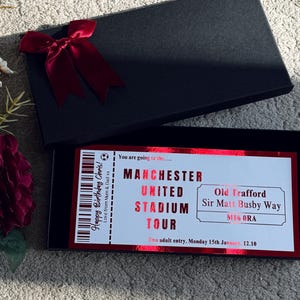 Fußball-Stadium-Tour, jedes personalisierte Folienticket, Luxus-Andenken-Karte, benutzerdefiniertes Ereignisticket, Überraschung, Fußballgeschenk, Vatertagsgeschenk