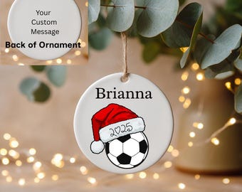Soccer Ornament 2026, Customizable Christmas Decoration, Player Gift Idea, Sports Theme, Personalized Holiday Ornament