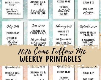 2026 Come Follow Me Weekly Cards, Old Testament Art, Digital Downloads for LDS Church Lessons