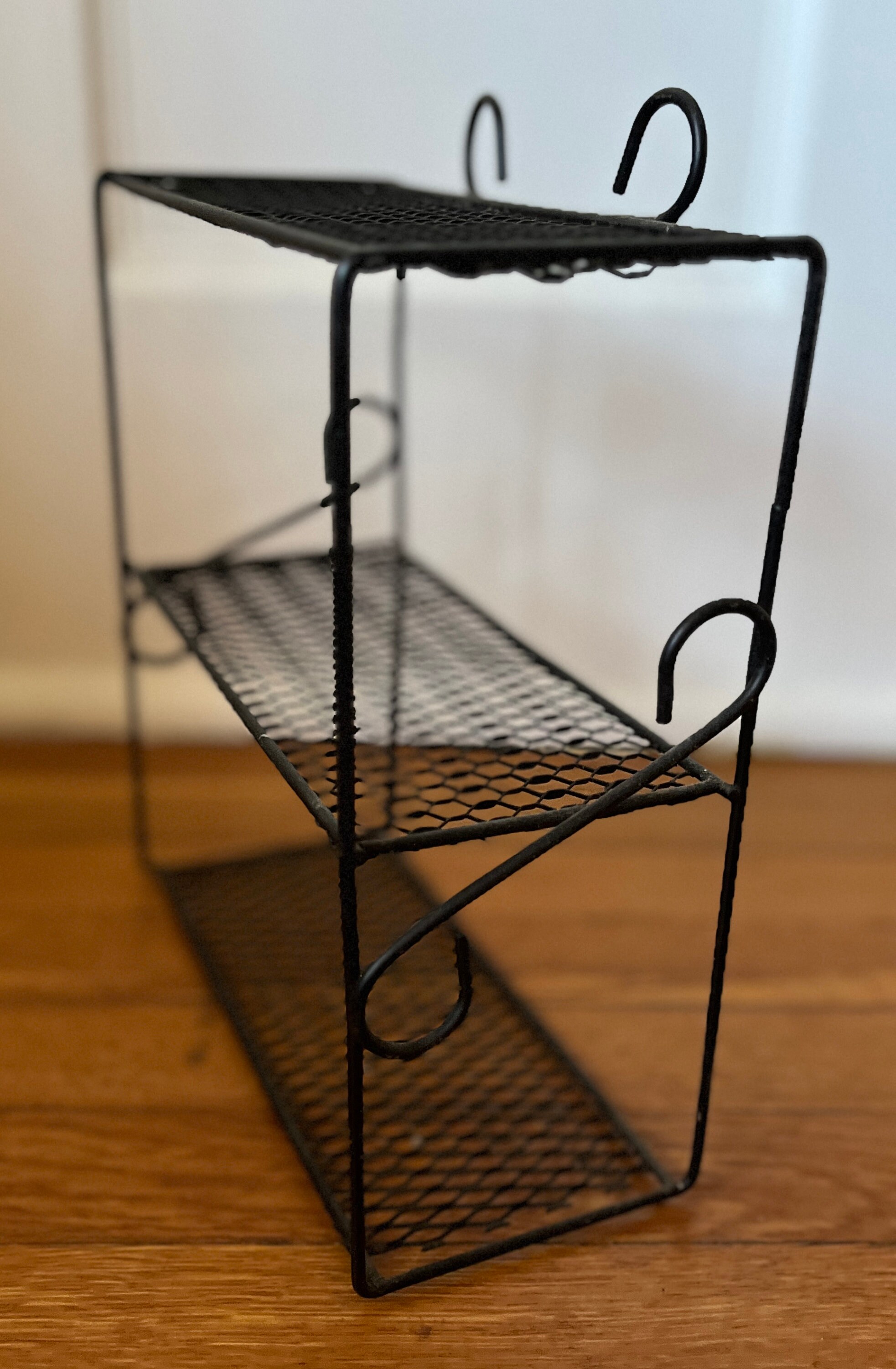 Cute Midcentury Wire Hanging Shelf Etsy