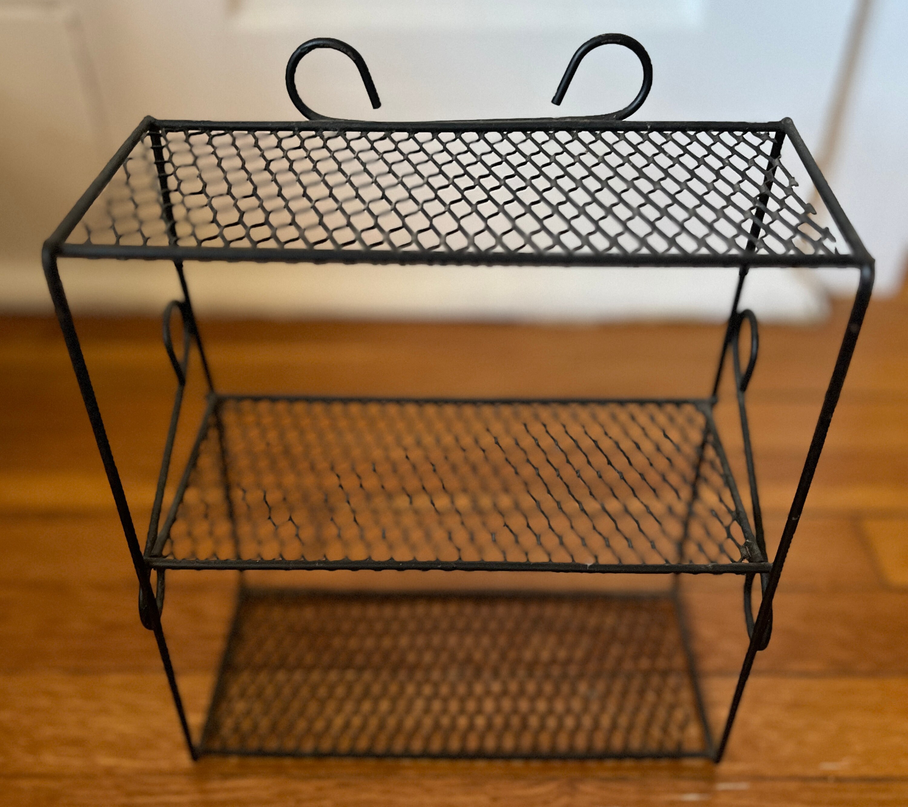 Cute Midcentury Wire Hanging Shelf Etsy