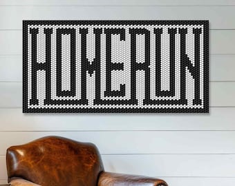 Home Run Wall Art, Baseball Print for Fans, Perfect Gift for Coach or Sports Lover, Boys Room Decor