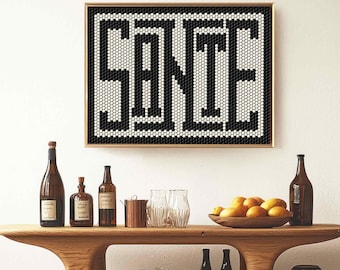SANTE Art Print, French Cheers Toast to Your Health Wall Artwork for Kitchen Dining Room or Bar Cart Decor Wine Drink Poster Typography Tile