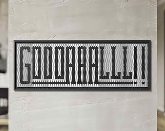 GOAL Wall Print, GOOAAALLL Framed Art, Soccer Fan Artwork, Athlete Gift, Coach Present, Locker Room Decor, Modern Typography