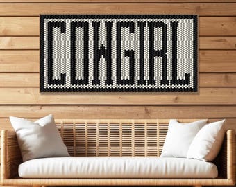 Cowgirl Wall Art, Girly Western Nursery Decor, Modern Hand Drawn Print