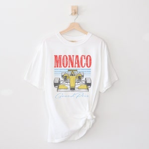Monaco Grand Prix Racing Graphic T-Shirt, Comfort Colors White