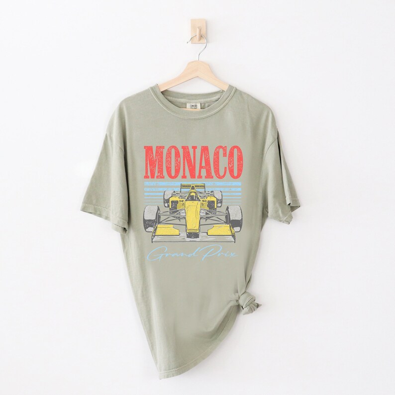 Monaco Grand Prix Racing Graphic T-Shirt, Comfort Colors image 7