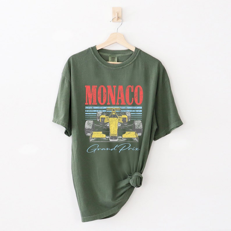 Monaco Grand Prix Racing Graphic T-Shirt, Comfort Colors Sage