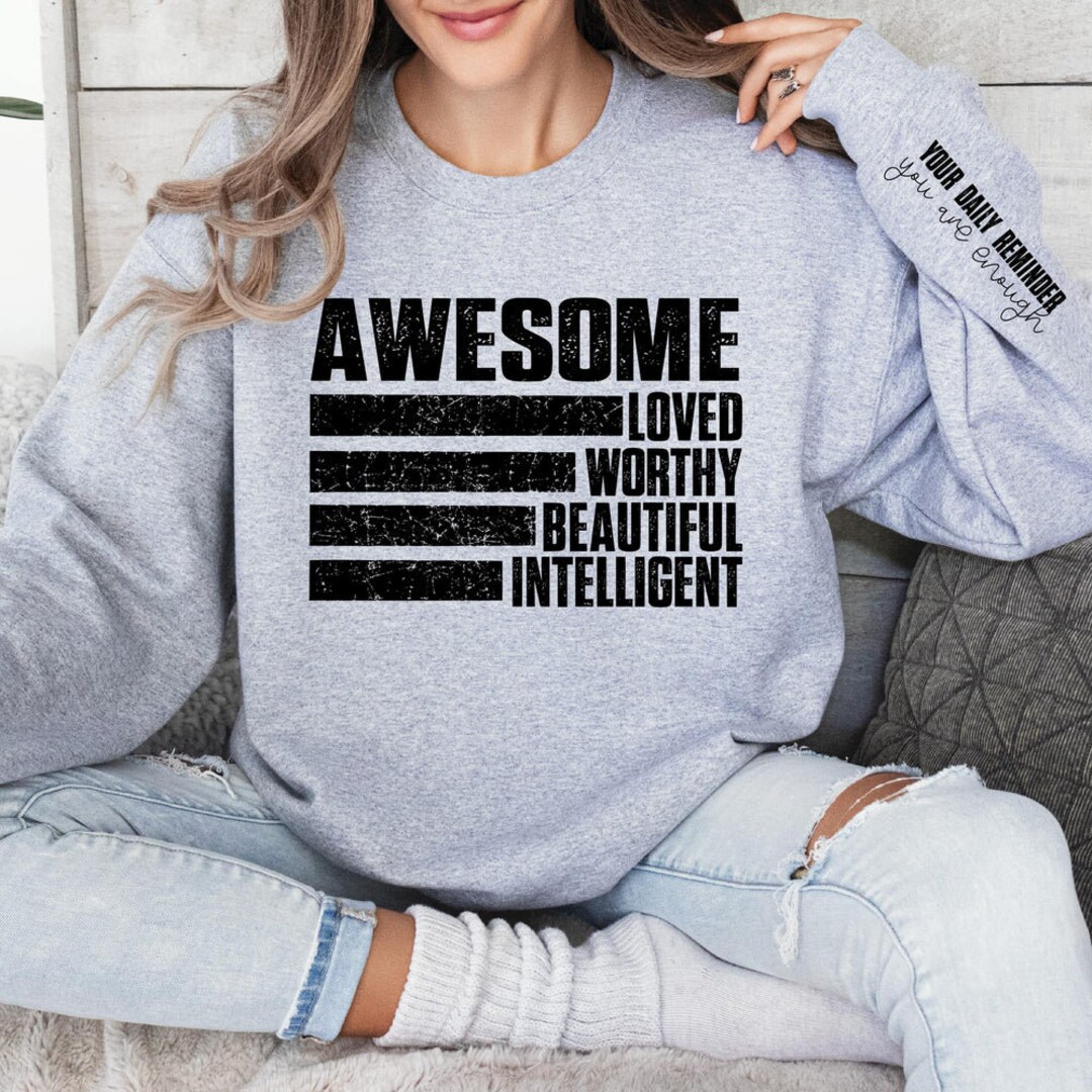 You Are Enough Sweatshirt, Quotes Sweater, Inspire Sweatshirt ...