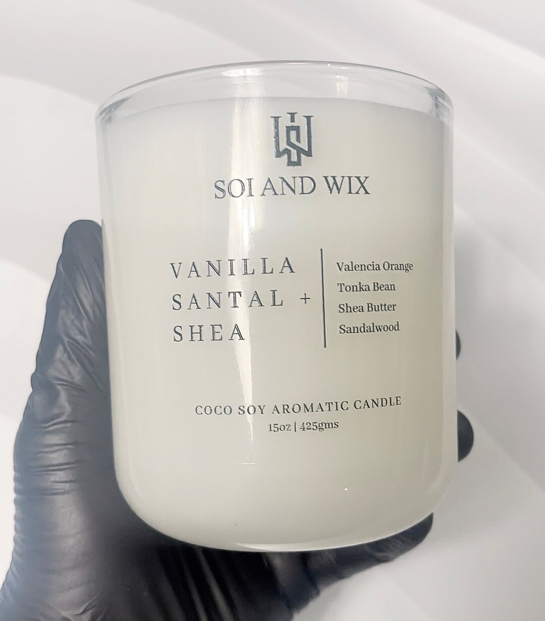 Vanilla Santal Shea Coconut Soy Candle Luxury Candle Coconut Soy Candle
