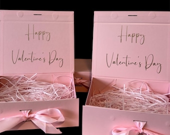 Happy Valentines Day, Valentines gift box, box for the loved ones,  gift box for mom , wedding gift, pink customized box