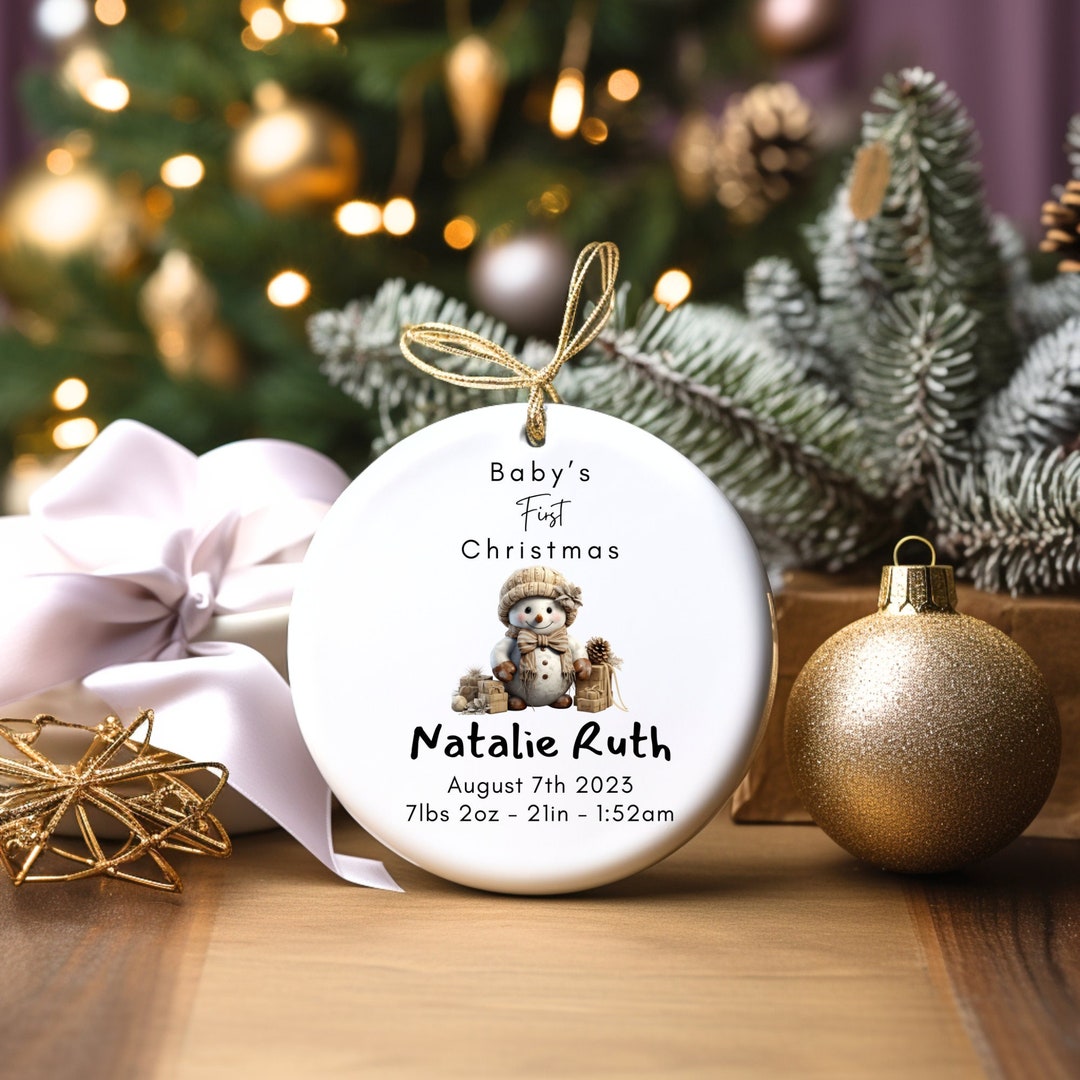 Babys First Christmas Ornament, Custom Babys First Christmas Ornament 2023, Baby First Christmas