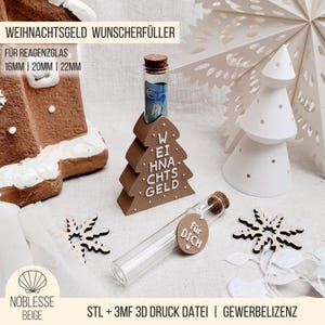 STL + 3MF 3D Druckdatei Weihnachten - Weihnachtsgeld Halter Weihnachtsbaum, Tannenbaum Wunscherfüller Geldgeschenk, Bundle Gewerbelizenz