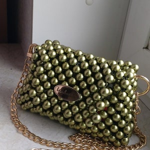 Luxury bag pearl bag handmade handbag pearls image 1