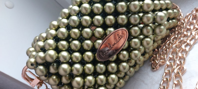 Luxury bag pearl bag handmade handbag pearls image 4