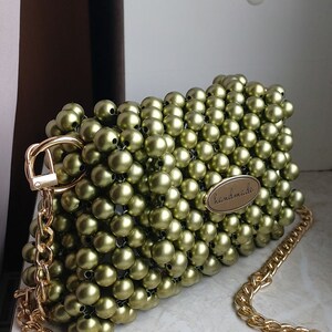 Luxury bag pearl bag handmade handbag pearls image 2