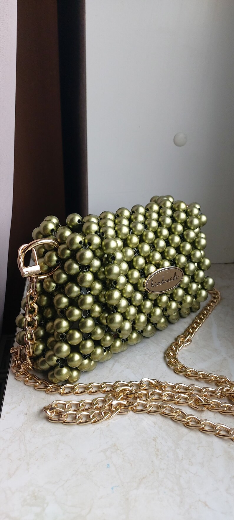 Luxury bag pearl bag handmade handbag pearls image 2