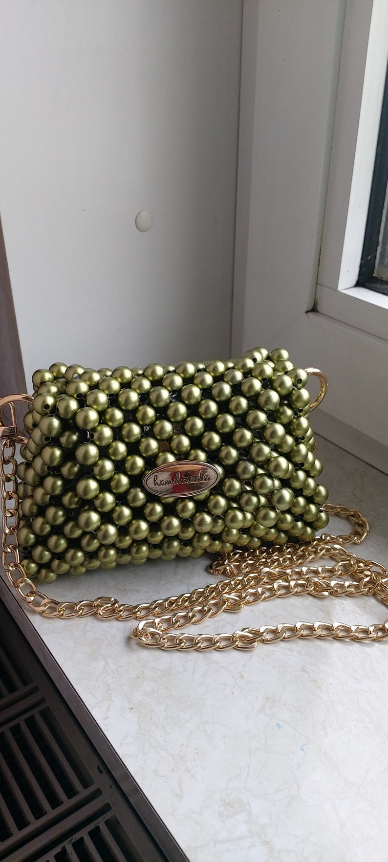 Luxury bag pearl bag handmade handbag pearls image 5