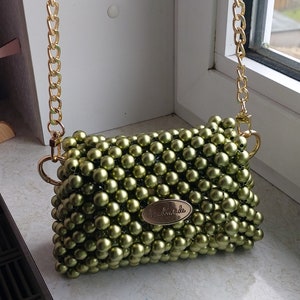 Luxury bag pearl bag handmade handbag pearls image 6