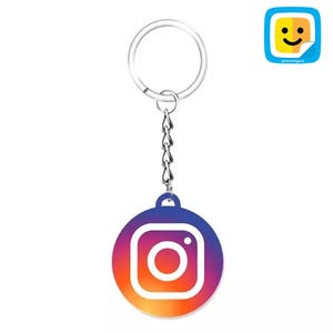 Personalized IG NFC Keychain Keyring Tag, your Instagram profile, Easy Share, add Followers a quick any easy to share your social profile.