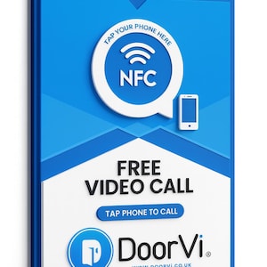 NFC Video Doorbell Sign: No Subscription, No Wiring, Privacy Focused