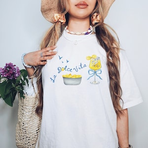 Comfort Colors La Dolce Vita Shirt, Italy Shirt, Coastal Grandma Summer Shirt, Ciao Bella, Sardines, Coastal Granddaughter Limoncello Shirt