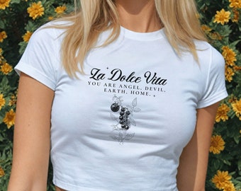 La Dolce Vita Baby Tee, Italy Shirt, Tomato Girl Summer Shirt, Ciao Bella, Italian Summer Baby Tee, Coastal Granddaughter Tomato Baby Tee