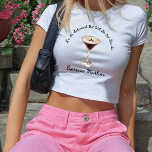 Espresso Martini, y2K Baby Tee, Introvert Shirt, Introvert Baby Tee, Tini Time, Espresso Martini Shirt, Espresso Martini Clothes