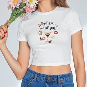 Espresso Martini Baby Tee Espresso Martini Y2K Shirt Espresso Martini Vintage Shirt Downtown Girl Shirt Unhinged Shirt Trendy Cocktail Shirt