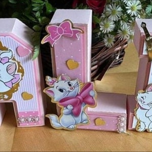 Marie cat letter 3d/ 3d letters