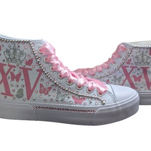 Quinceañera Sneakers | Fifteen Shoes | Perfect Gift for Mis 15 Shoes / Fifteen Birthday Custom Shoes