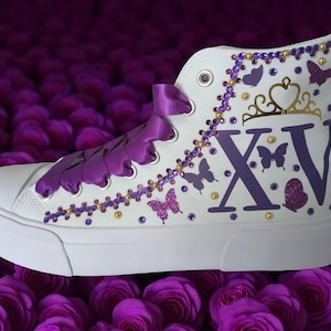 Quinceañera Sneakers | Fifteen Shoes | Perfect Gift for Mis 15 Shoes / Fifteen Birthday Custom Shoes
