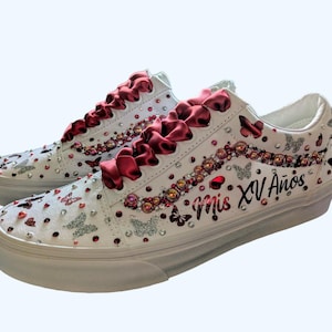 Quinceañera Sneakers | Fifteen Shoes | Perfect Gift for Mis 15 Shoes / Fifteen Birthday Custom Shoes