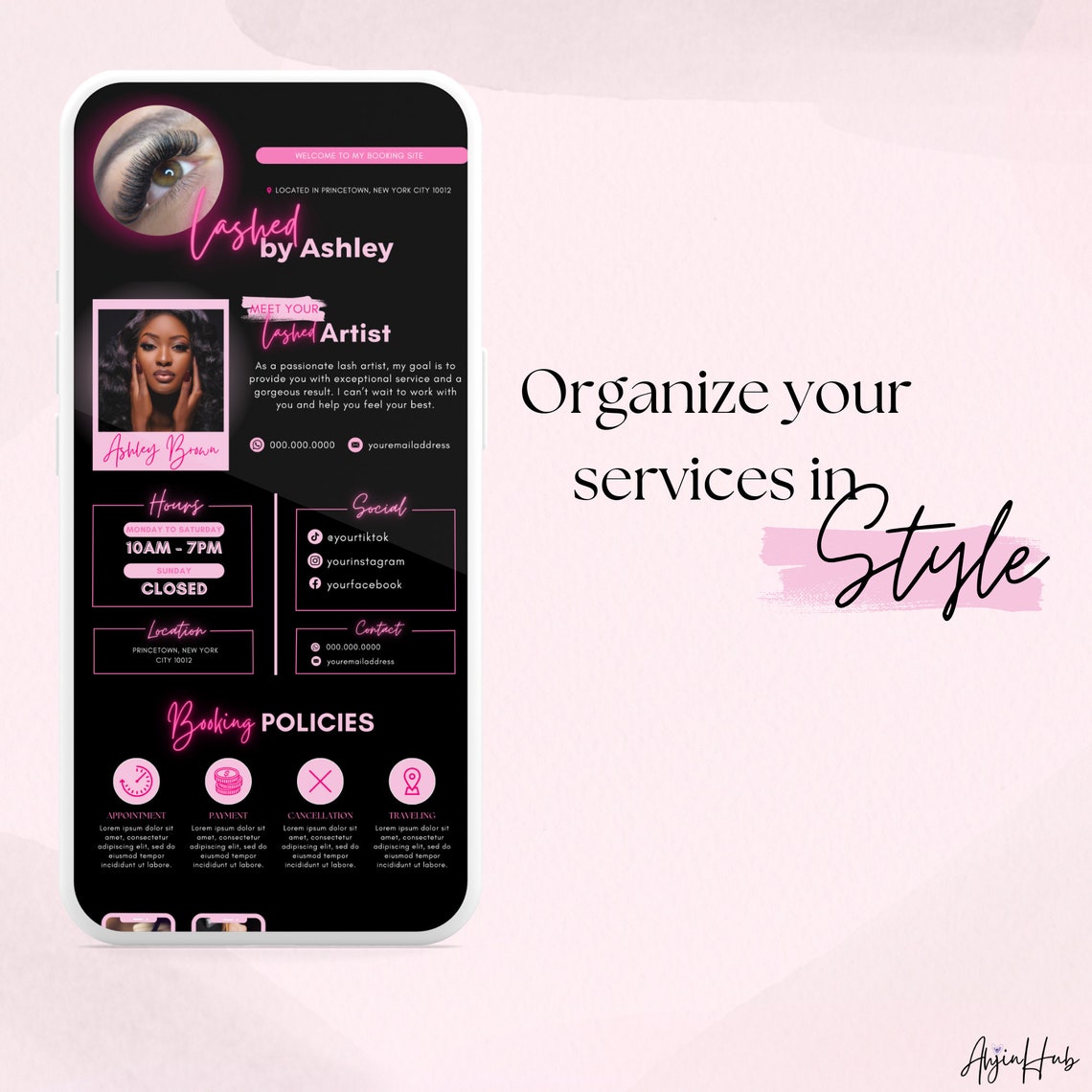 Lash Tech Acuity Scheduling Template, Lashes Booking Site, DIY Lash ...