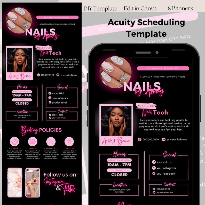 Acuity Scheduling Template, Nail Tech Acuity Scheduling Template, Nail ...