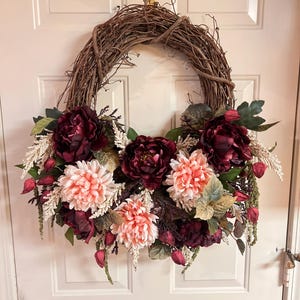 Burgundy and Blush Wreath