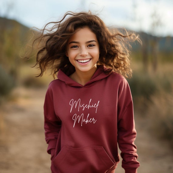 Mischief Maker Youth Hoodie, Funny Sweatshirt for Kids, Matching Sweatshirts for Kids and Parents, Christmas Gift. Youth Heavy Blend Hooded