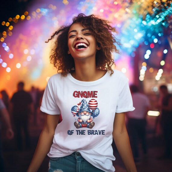 Gnome of the Brave T-Shirt, Funny 4th of July Shirt, USA Patriotic tee, Independence Day Gift, Forth of July American shirt