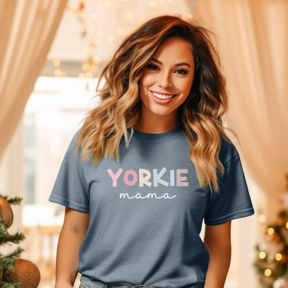 Yorkie Mama Comfort Colors T-shirt, Yorkshire Terrier Mom Shirt, Dog mom tshirt, dog mama tee, birthday gift for puppy mommy