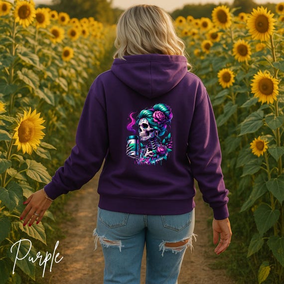Mombie Skeleton Hoodie, Coffee Lover Mom Sweatshirt, Messy Bun Sugar Skull Pullover, Funny Mother's Day Gift, Gothic Halloween Mom Shirt