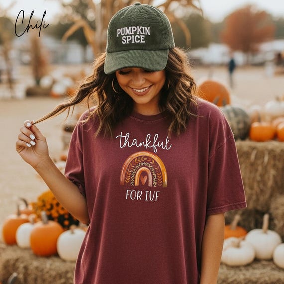 Thankful for IVF Shirt, Boho IVF Rainbow Tee, Infertility Awareness Top, Miracle Baby Gift, Transfer Day Comfort Colors Tshirt