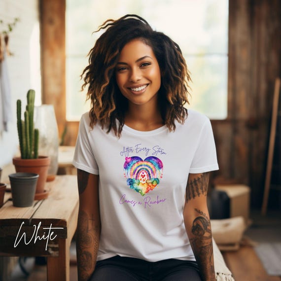 After Every Storm Comes A Rainbow Shirt, Rainbow Baby Pregnancy Announcement Tee, IVF Maternity Top, New Mom Reveal Tshirt