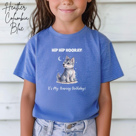 Cochlear Implant Toddler Shirt, Wolf Birthday Tee, Activation Day Kids Outfit, Deaf Journey Milestone, CI anniversary