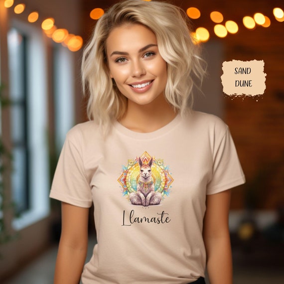 Llamaste Yoga T-Shirt, Funny Mindfulness Tee, Yoga Teacher Gift, Namaste Llama Tee, Yoga Apparel, Relaxation Wear, Inspirational Shirt