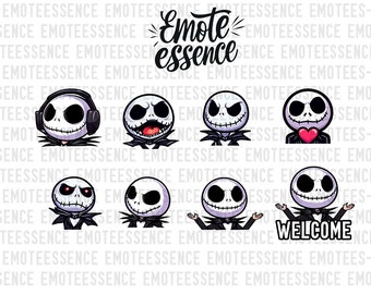 8 Jack Skellington - Inspired Twitch Emotes - Instant Download