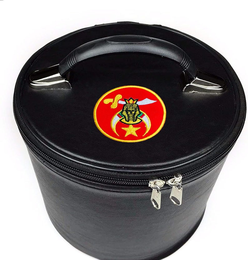 Masonic Regalia Shriners Customized Fez Hat Bullion Embroidered With Rhinestones Fez Fez Case